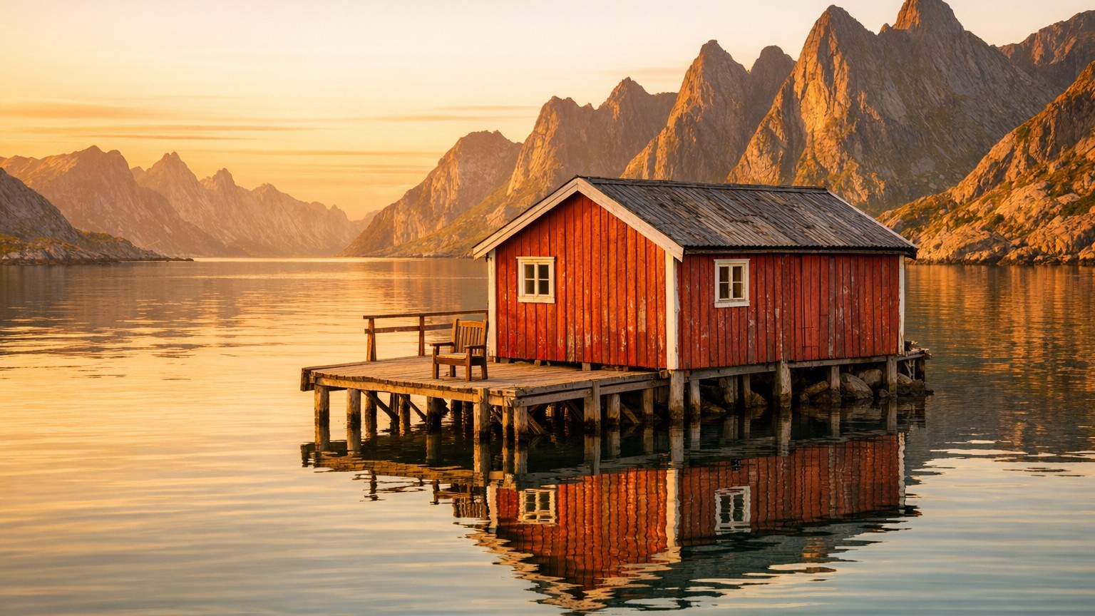 La cabaña roja donde el tiempo se detiene: el sol de medianoche en las Lofoten que te hace cuestionarlo todo
