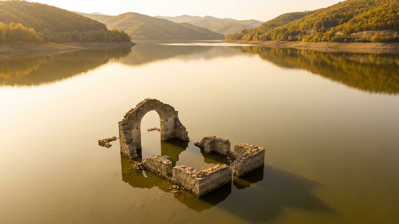 Las ruinas sumergidas de Muelas del Pan: el pueblo fantasma que emerge bajo las aguas de Zamora