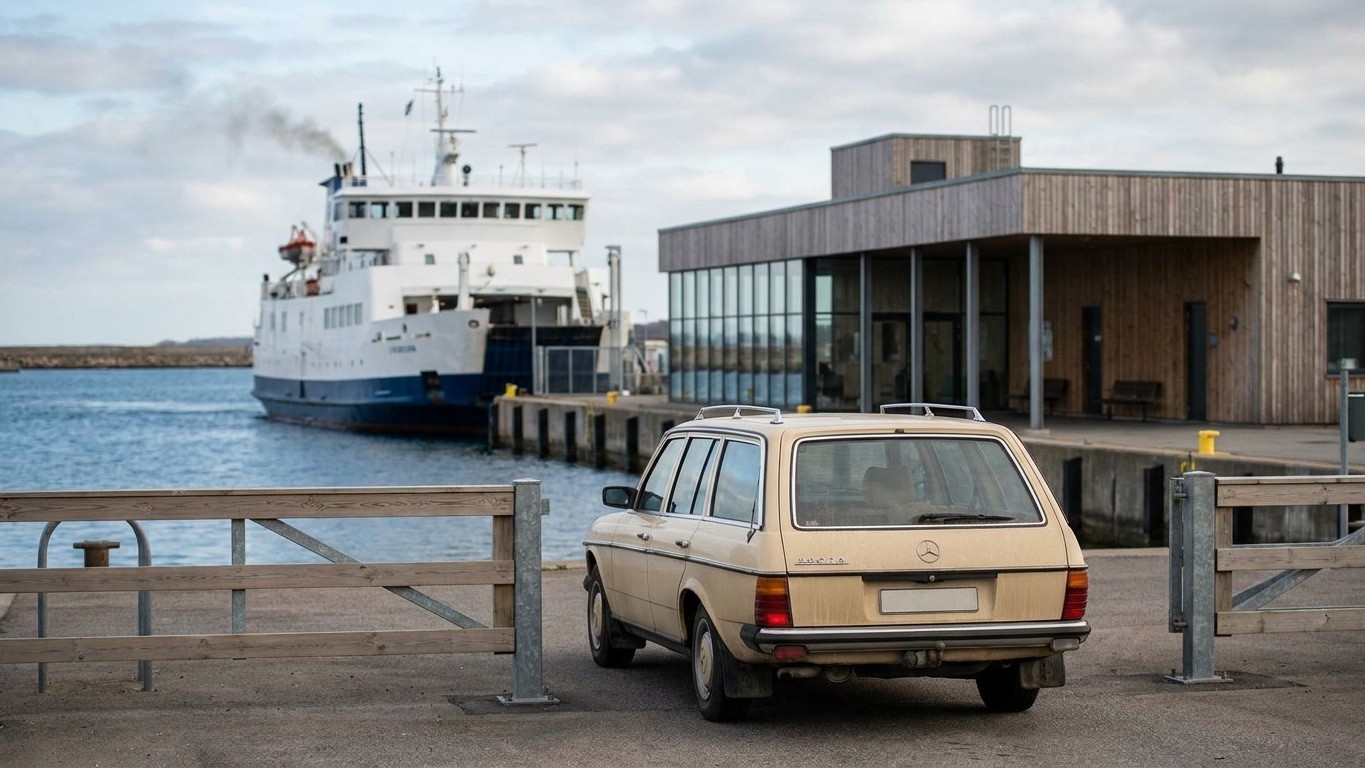 Llegué al puerto de Virtsu con el billete de pasajero ya pagado: cuando el operario me pidió la reserva del coche, ya era ...
