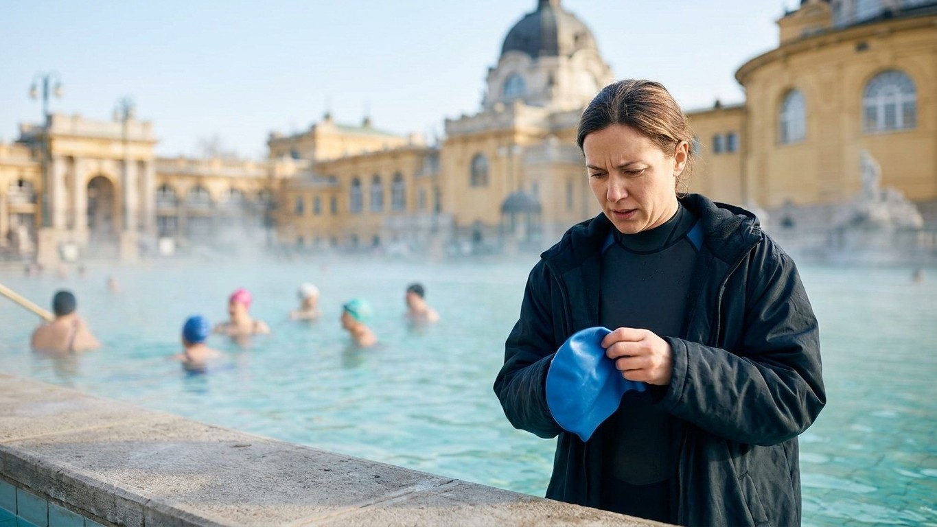 Me metí en la piscina de natación de un balneario de Budapest sin gorro: en la taquilla entendí por qué todos llevaban uno...