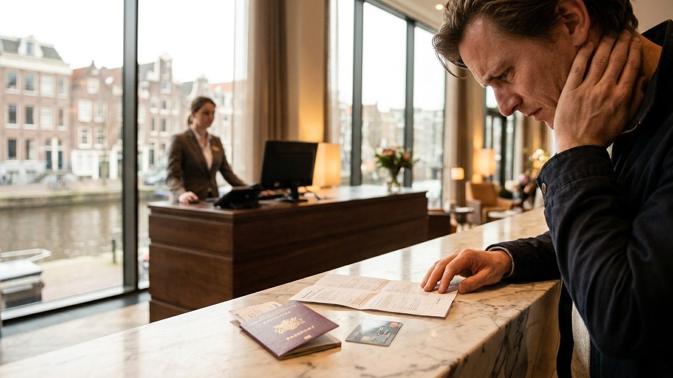 Reservé cuatro noches en Ámsterdam pagando por adelantado para no llevarme sorpresas: al llegar al mostrador, entendí lo q...