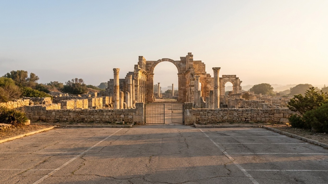 Nos empeñamos todos en llegar en coche hasta las ruinas romanas, cuando hay un día de la semana en el que se aparca en la ...